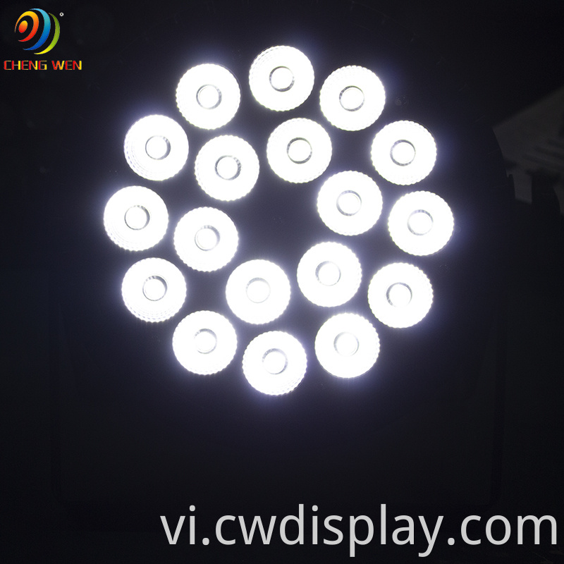 18pcs Waterproof Flat Led Par Light